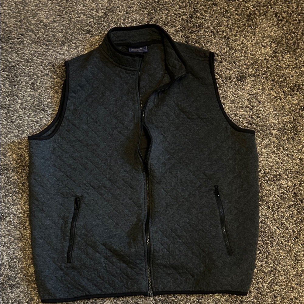 Men's Charcoal Quilted Vest